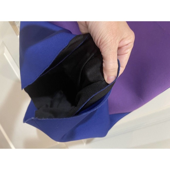 Zoe LTD Girls Size 12 Color Block A-Line Dress Scuba Knit Purple Blue Party WOW! - Picture 6 of 6